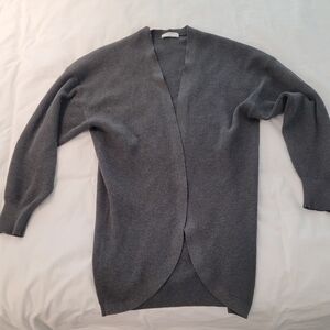 Babaton Charcoal Ribbed Knit Sweater